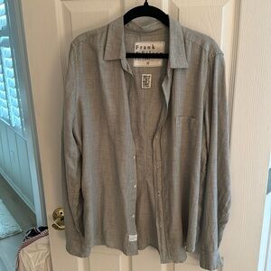 Frank & Eileen gray brushed cotton top